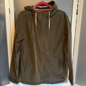 Marine Layer Full Zip Men's Hoodie Jacket in an olive green S